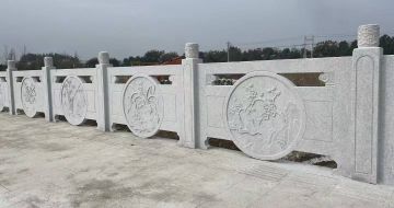 镇江芝麻白河道栏杆 石材栏杆