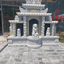 镇江芝麻白中国黑石材套墓 花岗岩墓碑