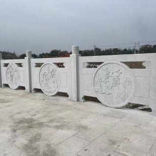 镇江芝麻白河道栏杆 石材栏杆