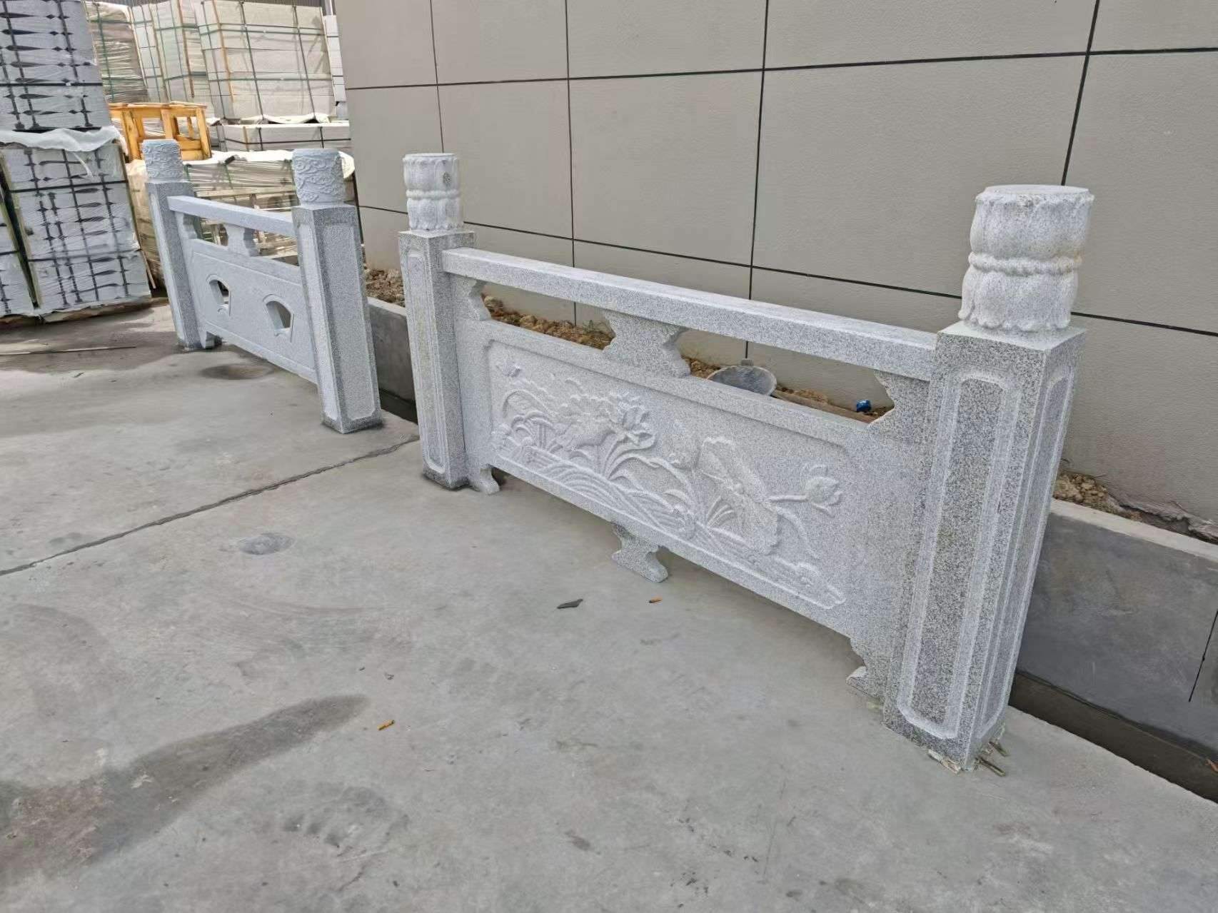 镇江芝麻白河道栏杆 石材栏杆