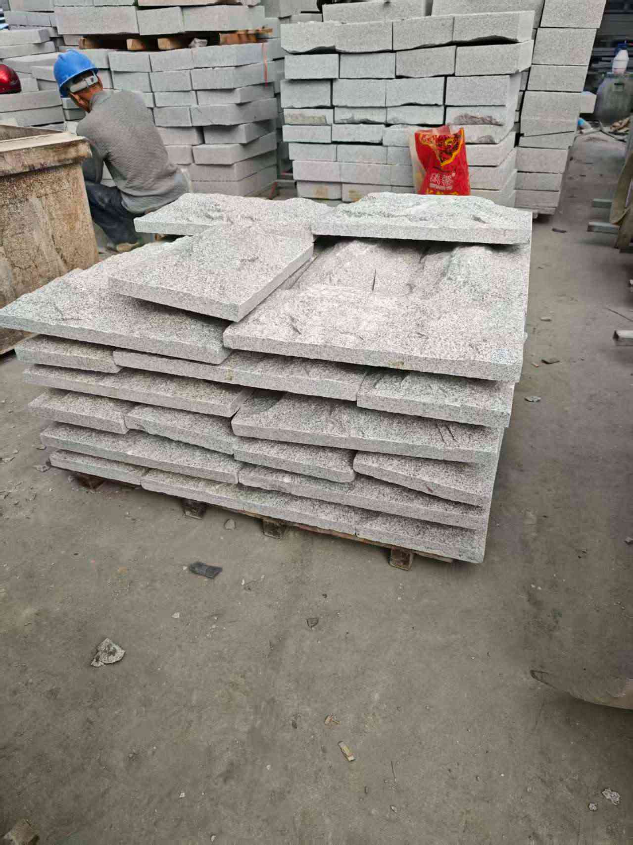 镇江芝麻白蘑菇石，自然面